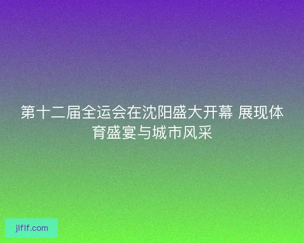 第十二届全运会在沈阳盛大开幕 展现体育盛宴与城市风采